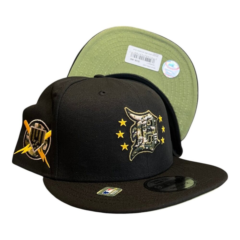 New Era Detroit Tigers 2024 Armed Forces Day 9FIFTY Snapback Hat Cap Black